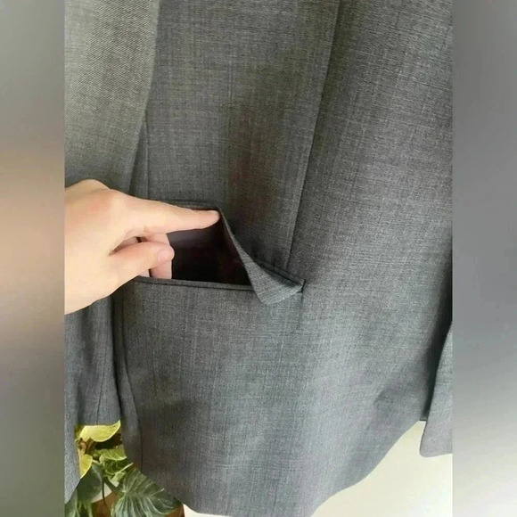 Lauren Ralph Lauren 48L Heather Gray Tweed Blazer Jacket Button Wool Blend Grey - Picture 11 of 14